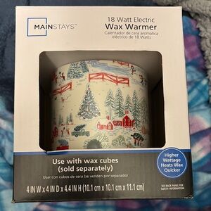 Mainstays Holiday Wax Warmer - Festive Red and White